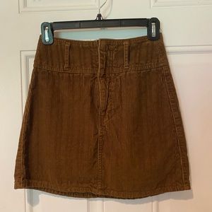Brown Corduroy Skirt